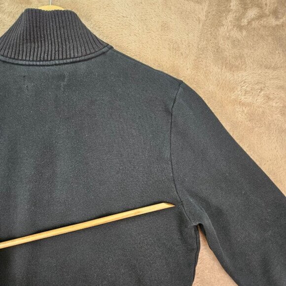 Club Monaco Sweater Shawl Collar Embroidered Logo Black Long Sleeve Men's Size L - Picture 3 of 14